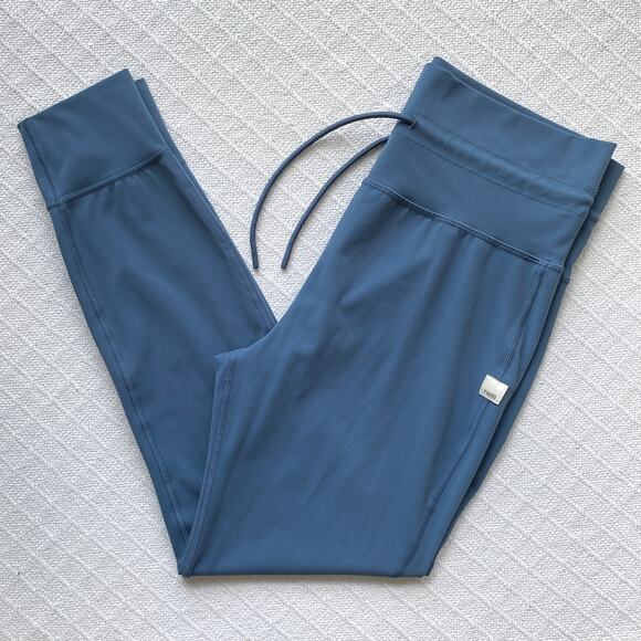 Vuori Daily Legging Blue Drawstring High-Waisted 7/8 Performance Yoga XL - Picture 1 of 9